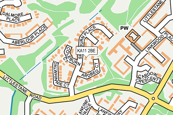 KA11 2BE map - OS OpenMap – Local (Ordnance Survey) KA11 2BE map - OS OpenMap – Local (Ordnance Survey)