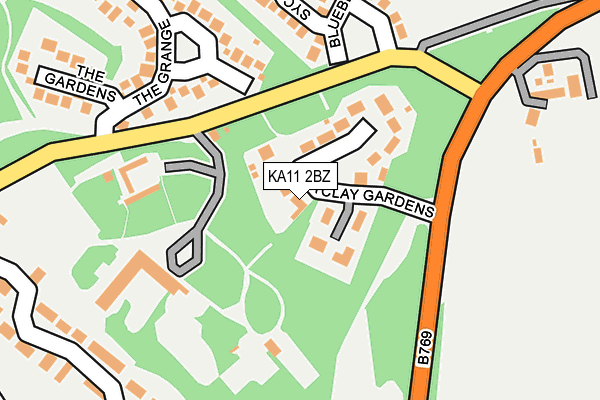 KA11 2BZ map - OS OpenMap – Local (Ordnance Survey) KA11 2BZ map - OS OpenMap – Local (Ordnance Survey)