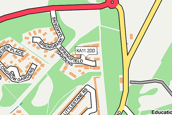 KA11 2DD map - OS OpenMap – Local (Ordnance Survey) KA11 2DD map - OS OpenMap – Local (Ordnance Survey)