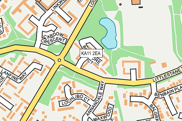 KA11 2EA map - OS OpenMap – Local (Ordnance Survey) KA11 2EA map - OS OpenMap – Local (Ordnance Survey)