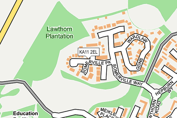 KA11 2EL map - OS OpenMap – Local (Ordnance Survey)