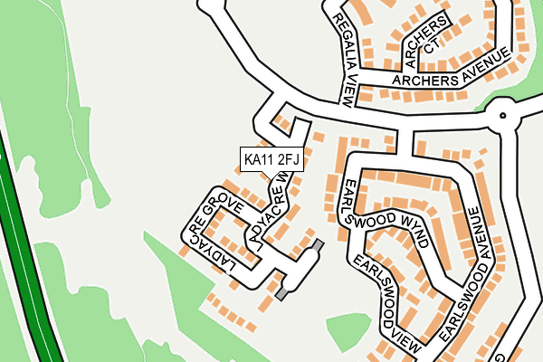 KA11 2FJ map - OS OpenMap – Local (Ordnance Survey) KA11 2FJ map - OS OpenMap – Local (Ordnance Survey)