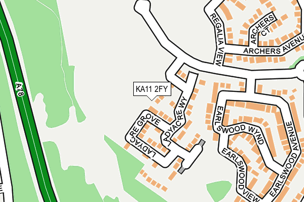 KA11 2FY map - OS OpenMap – Local (Ordnance Survey) KA11 2FY map - OS OpenMap – Local (Ordnance Survey)
