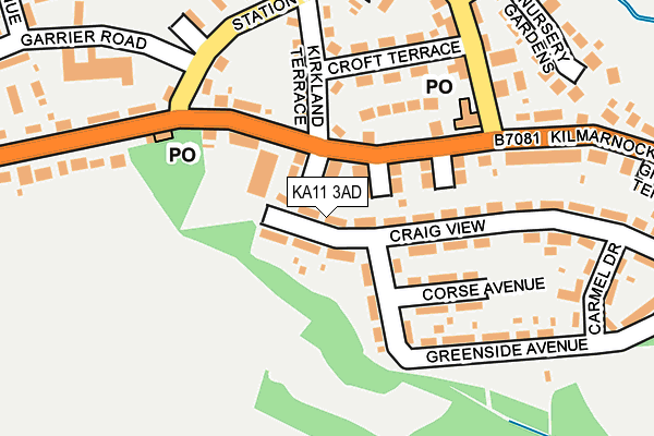 KA11 3AD map - OS OpenMap – Local (Ordnance Survey) KA11 3AD map - OS OpenMap – Local (Ordnance Survey)