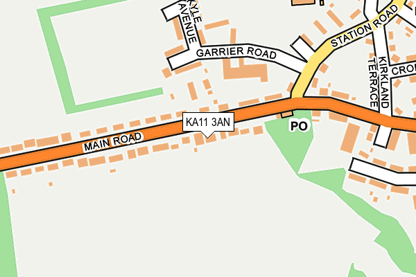KA11 3AN map - OS OpenMap – Local (Ordnance Survey) KA11 3AN map - OS OpenMap – Local (Ordnance Survey)