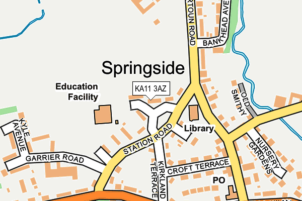 KA11 3AZ map - OS OpenMap – Local (Ordnance Survey) KA11 3AZ map - OS OpenMap – Local (Ordnance Survey)