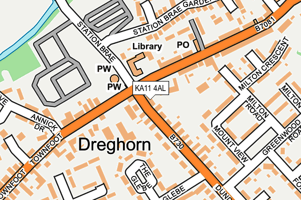 KA11 4AL map - OS OpenMap – Local (Ordnance Survey) KA11 4AL map - OS OpenMap – Local (Ordnance Survey)
