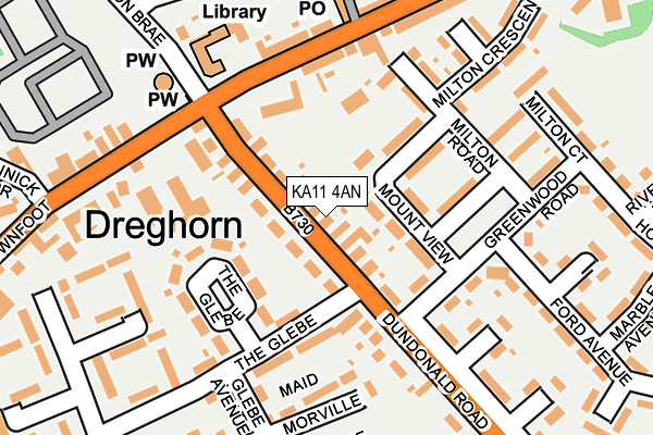 KA11 4AN map - OS OpenMap – Local (Ordnance Survey) KA11 4AN map - OS OpenMap – Local (Ordnance Survey)