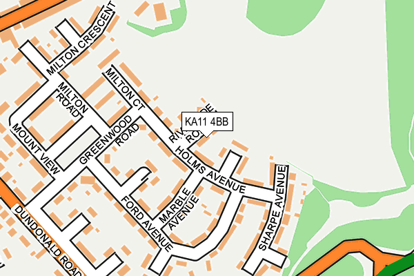 KA11 4BB map - OS OpenMap – Local (Ordnance Survey) KA11 4BB map - OS OpenMap – Local (Ordnance Survey)