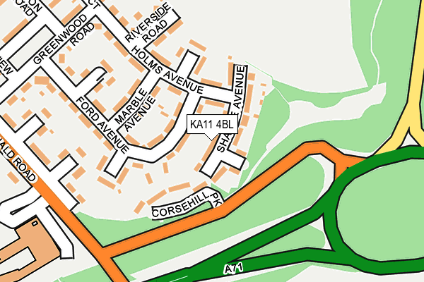 KA11 4BL map - OS OpenMap – Local (Ordnance Survey) KA11 4BL map - OS OpenMap – Local (Ordnance Survey)
