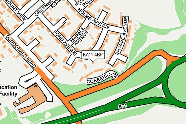 KA11 4BP map - OS OpenMap – Local (Ordnance Survey) KA11 4BP map - OS OpenMap – Local (Ordnance Survey)