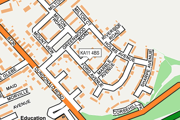 KA11 4BS map - OS OpenMap – Local (Ordnance Survey) KA11 4BS map - OS OpenMap – Local (Ordnance Survey)