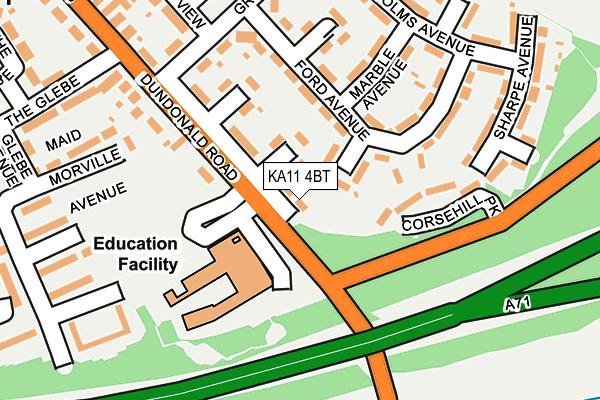 KA11 4BT map - OS OpenMap – Local (Ordnance Survey)