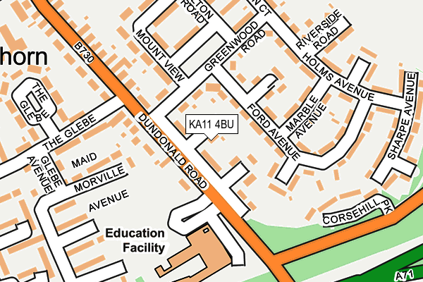 KA11 4BU map - OS OpenMap – Local (Ordnance Survey) KA11 4BU map - OS OpenMap – Local (Ordnance Survey)