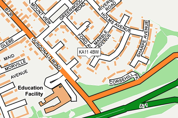 KA11 4BW map - OS OpenMap – Local (Ordnance Survey)