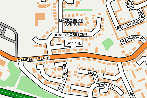 KA11 4HE map - OS OpenMap – Local (Ordnance Survey) KA11 4HE map - OS OpenMap – Local (Ordnance Survey)