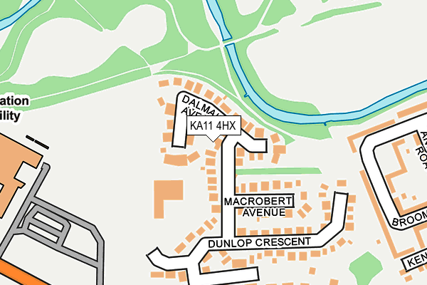 KA11 4HX map - OS OpenMap – Local (Ordnance Survey) KA11 4HX map - OS OpenMap – Local (Ordnance Survey)