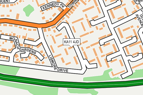 KA11 4JD map - OS OpenMap – Local (Ordnance Survey)