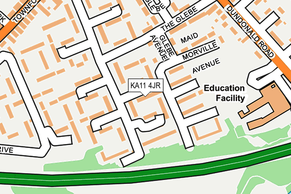 KA11 4JR map - OS OpenMap – Local (Ordnance Survey) KA11 4JR map - OS OpenMap – Local (Ordnance Survey)