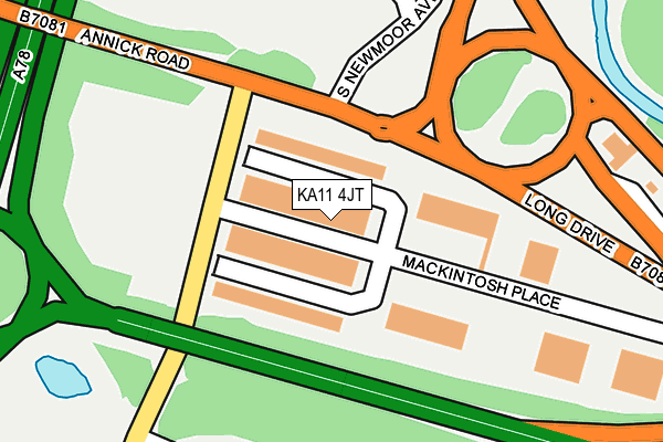 KA11 4JT map - OS OpenMap – Local (Ordnance Survey) KA11 4JT map - OS OpenMap – Local (Ordnance Survey)