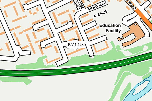 KA11 4JX map - OS OpenMap – Local (Ordnance Survey) KA11 4JX map - OS OpenMap – Local (Ordnance Survey)