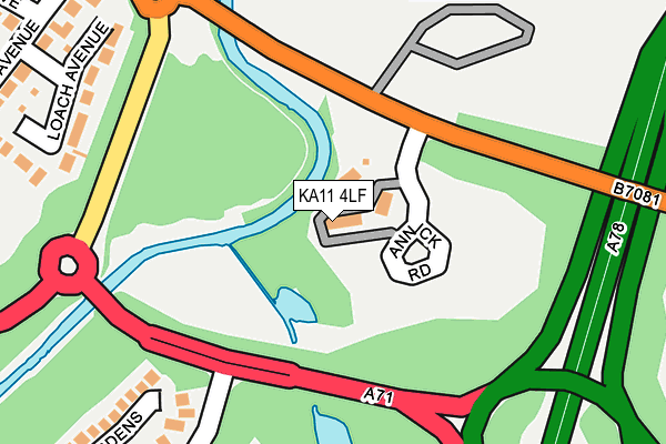 KA11 4LF map - OS OpenMap – Local (Ordnance Survey) KA11 4LF map - OS OpenMap – Local (Ordnance Survey)