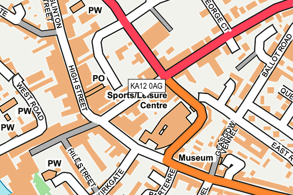 KA12 0AG map - OS OpenMap – Local (Ordnance Survey) KA12 0AG map - OS OpenMap – Local (Ordnance Survey)