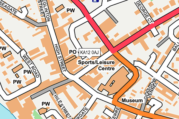 KA12 0AJ map - OS OpenMap – Local (Ordnance Survey) KA12 0AJ map - OS OpenMap – Local (Ordnance Survey)