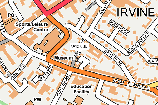 KA12 0BD map - OS OpenMap – Local (Ordnance Survey) KA12 0BD map - OS OpenMap – Local (Ordnance Survey)