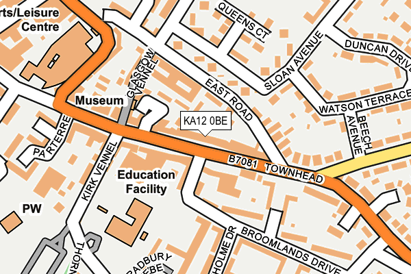 KA12 0BE map - OS OpenMap – Local (Ordnance Survey) KA12 0BE map - OS OpenMap – Local (Ordnance Survey)