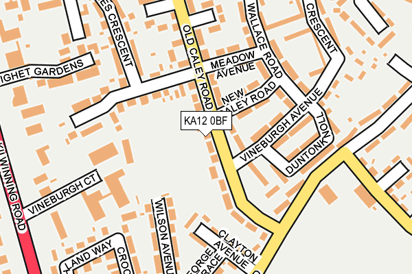 KA12 0BF map - OS OpenMap – Local (Ordnance Survey) KA12 0BF map - OS OpenMap – Local (Ordnance Survey)