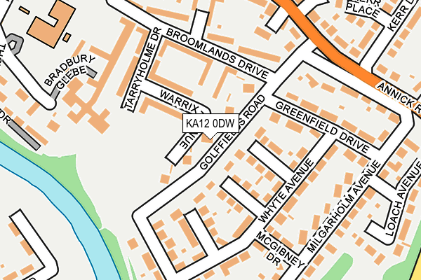 KA12 0DW map - OS OpenMap – Local (Ordnance Survey) KA12 0DW map - OS OpenMap – Local (Ordnance Survey)