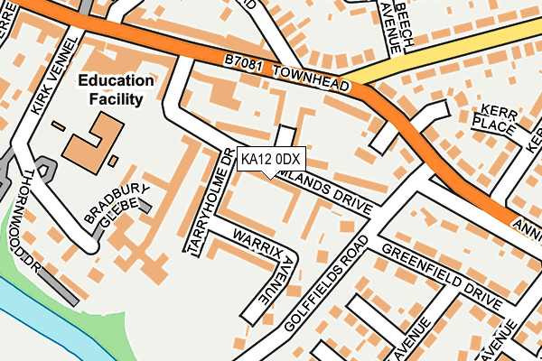 KA12 0DX map - OS OpenMap – Local (Ordnance Survey) KA12 0DX map - OS OpenMap – Local (Ordnance Survey)