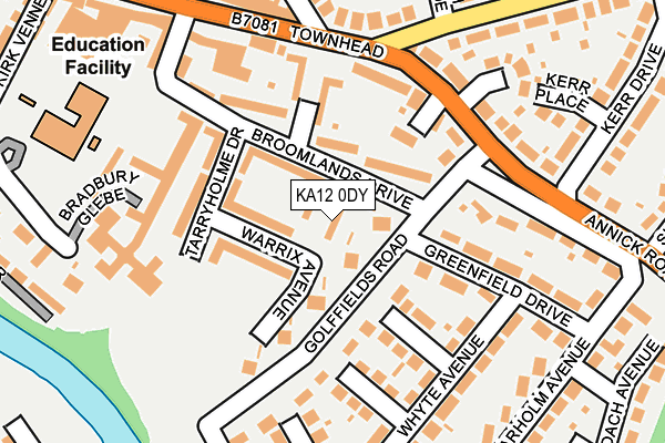KA12 0DY map - OS OpenMap – Local (Ordnance Survey) KA12 0DY map - OS OpenMap – Local (Ordnance Survey)
