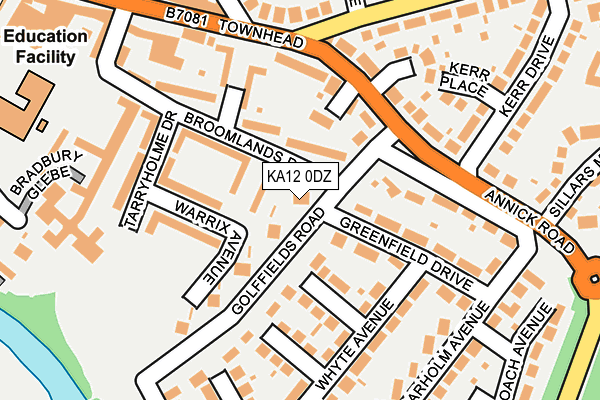 KA12 0DZ map - OS OpenMap – Local (Ordnance Survey) KA12 0DZ map - OS OpenMap – Local (Ordnance Survey)