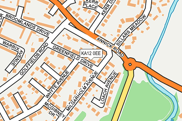 KA12 0EE map - OS OpenMap – Local (Ordnance Survey) KA12 0EE map - OS OpenMap – Local (Ordnance Survey)