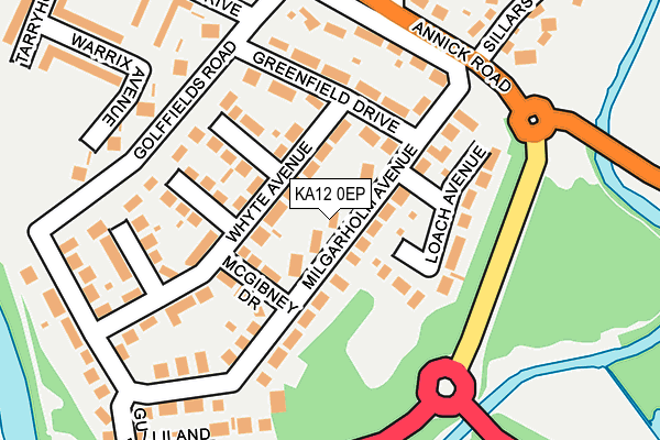 KA12 0EP map - OS OpenMap – Local (Ordnance Survey) KA12 0EP map - OS OpenMap – Local (Ordnance Survey)