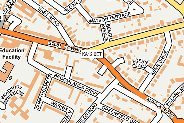 KA12 0ET map - OS OpenMap – Local (Ordnance Survey) KA12 0ET map - OS OpenMap – Local (Ordnance Survey)