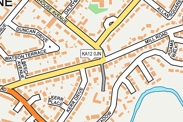 KA12 0JN map - OS OpenMap – Local (Ordnance Survey) KA12 0JN map - OS OpenMap – Local (Ordnance Survey)