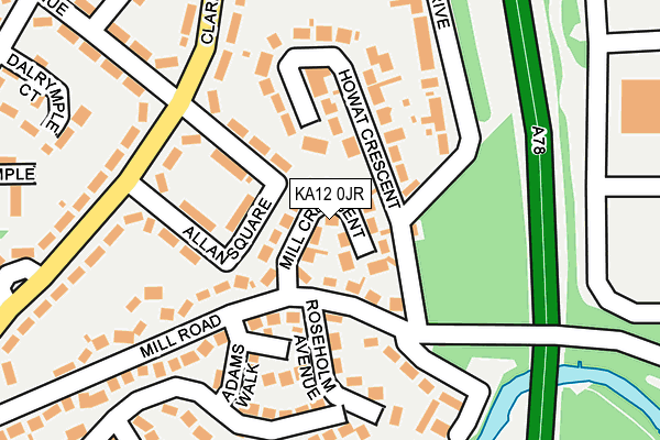 KA12 0JR map - OS OpenMap – Local (Ordnance Survey) KA12 0JR map - OS OpenMap – Local (Ordnance Survey)