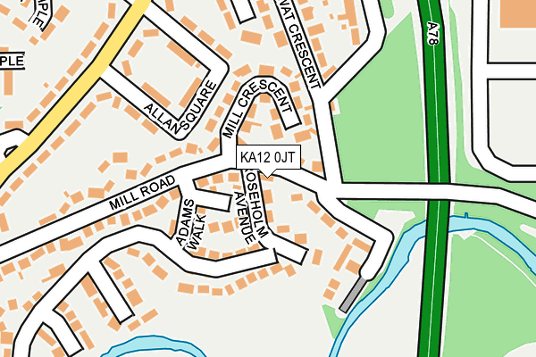 KA12 0JT map - OS OpenMap – Local (Ordnance Survey) KA12 0JT map - OS OpenMap – Local (Ordnance Survey)