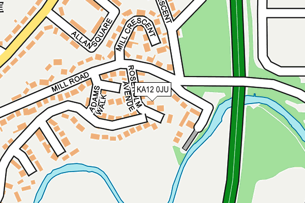 KA12 0JU map - OS OpenMap – Local (Ordnance Survey) KA12 0JU map - OS OpenMap – Local (Ordnance Survey)