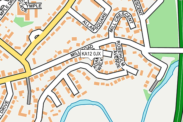 KA12 0JX map - OS OpenMap – Local (Ordnance Survey) KA12 0JX map - OS OpenMap – Local (Ordnance Survey)