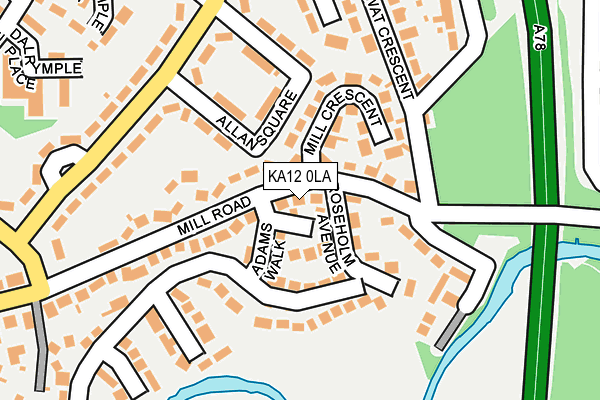 KA12 0LA map - OS OpenMap – Local (Ordnance Survey) KA12 0LA map - OS OpenMap – Local (Ordnance Survey)