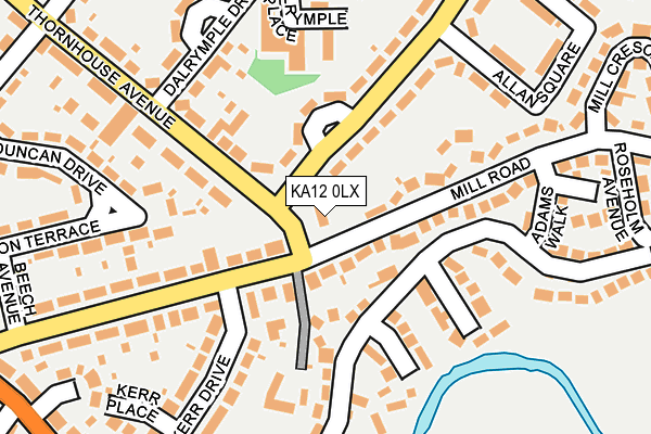 KA12 0LX map - OS OpenMap – Local (Ordnance Survey) KA12 0LX map - OS OpenMap – Local (Ordnance Survey)