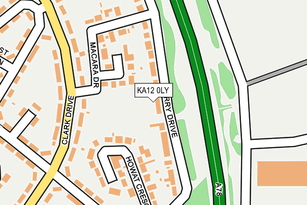 KA12 0LY map - OS OpenMap – Local (Ordnance Survey) KA12 0LY map - OS OpenMap – Local (Ordnance Survey)