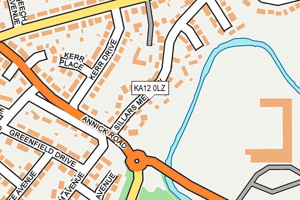 KA12 0LZ map - OS OpenMap – Local (Ordnance Survey) KA12 0LZ map - OS OpenMap – Local (Ordnance Survey)