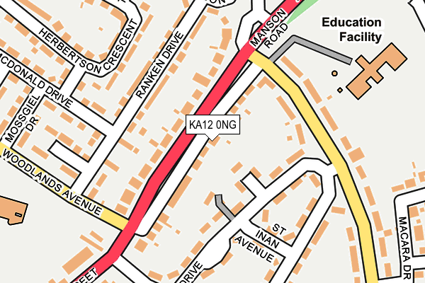 KA12 0NG map - OS OpenMap – Local (Ordnance Survey) KA12 0NG map - OS OpenMap – Local (Ordnance Survey)
