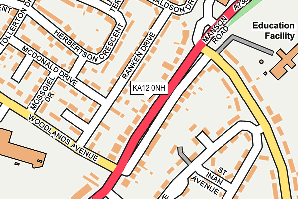 KA12 0NH map - OS OpenMap – Local (Ordnance Survey) KA12 0NH map - OS OpenMap – Local (Ordnance Survey)