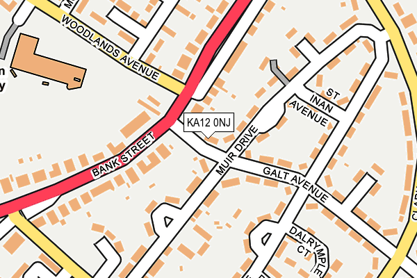 KA12 0NJ map - OS OpenMap – Local (Ordnance Survey) KA12 0NJ map - OS OpenMap – Local (Ordnance Survey)